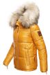 Dame Vinterjakke med stor pels model Tikunas i Gul