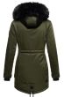 Dame Vinterjakke med pels Luluna Prinsess - Olive