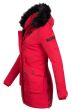 Dame vinterjakke med pels Franch Rød