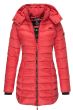 Dame dunjakke stjerne - Rød