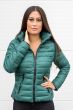 Dame dun jakke med hætte Navahoo Lulana Ocean Green