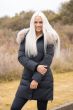 Dame Vinterjakke LUX Dun jakke Polar med stor pels 