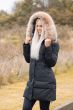Dame Vinterjakke LUX Dun jakke Polar med stor pels 
