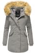Dame Vinterjakke med pels Karma i Grå