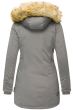 Dame Vinterjakke med pels Karma i Grå