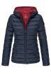 Dame dynejakke med hætte Lucy - Navy Blå