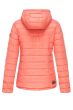 Dame dynejakke med hætte Lucy - Koral