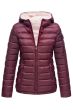 Dame dynejakke med hætte Lucy - Bordeaux