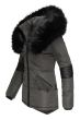 Dame vinterjakke med pels - Nirvana Anthracte