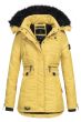 Dame Vinterjakke med pels skat Gul